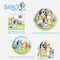 Bluey Birthday Party Supplies Bundle with Bluey Dinner Plates, Bluey Cake Plates, Bluey Napkins, and Bluey Table Cover - Serves 16